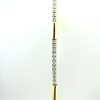 14KT Two Tone Yellow and White Gold Diamond Bracelet - Image 2