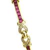18KT Yellow Gold Diamond and Rubies XO Design Bracelets