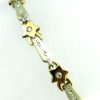 14KT Two Tone Yellow and White Gold Star Bracelet