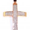 18KT Rose Gold Men’s Cross with Diamonds