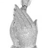 14KT White Gold & Diamond Praying Hands - Image 2