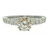 14kt White Gold & Round Cut Diamond Engagement Ring