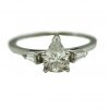 14kt White Gold & Round Cut Diamond Engagement Ring