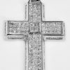 18KT White Gold Cross with Diamonds - Image 2