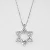 14KT White Gold Star of David with Diamonds - Image 2