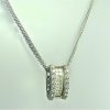 14kt White Gold and Diamond Pendant