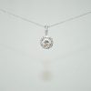 14KT Two Tone Solitaire Pendant - Image 2