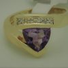 2.50 Ct Amethyst with 0.05 Ct Diamond Vintage Statement Ring 14k