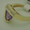 2.50 Ct Amethyst with 0.05 Ct Diamond Vintage Statement Ring 14k