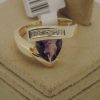 2.50 Ct Amethyst with 0.05 Ct Diamond Vintage Statement Ring 14k on a piece of carton
