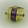 6.00 Ct Amethyst with 1.00 Ct Diamonds Vintage Antique Ring 18k