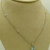 2.50 Ct Aquamarine with 0.26 Ct Diamonds Classy Retro Necklace 18k