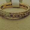 1.50 Ct Sapphire Cluster Eternity Band 18k Stackable Ring on a carton box