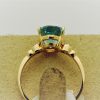 4.00 Ct Aquamarine and 0.20 Ct Diamonds Retro Ring 14k on a carton box