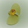 6.00 Ct Citrine and 0.50 Ct Diamonds Classy Ring 14k on a carton ring