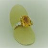 6.00 Ct Citrine and 0.50 Ct Diamonds Classy Ring 14k on a carton ring