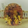 6.00 Ct Citrine and 0.50 Ct Diamonds Classy Ring 14k on a carton