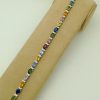 9.50 Ct Unheated Sapphire and 1.14 Ct Diamond Contemporary Bracelet 14k