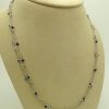 3.78 Ct Garnet, Peridot and Aquamarine Gemstone by the yard 14k Necklace on a carton neck