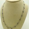 3.78 Ct Garnet, Peridot and Aquamarine Gemstone by the yard 14k Necklace
