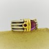 1.00 Carat Amethyst and 0.05 carat Ruby and 925 Stirling Silver Ring
