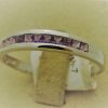 0.25 carat Amethyst Princess Cut Channel with14k Gold Ring