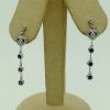 0.65 carat Sapphire with 0.12 carat Diamonds Drop Earrings with 18K gold