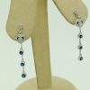 0.65 carat Sapphire with 0.12 carat Diamonds Drop Earrings