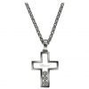 Front view of Happy Cross 18K Gold and Diamonds Necklace