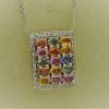 6.00 Ct Sapphire Pendant 0.75 Ct Diamonds 14k on a piece of carton