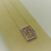 6.00 Ct Sapphire Pendant 0.75 Ct Diamonds 14k