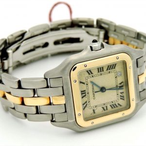 Side view of 18Kt Yellow Gold Watch for Women, Cartier Panthere Two Tone SS