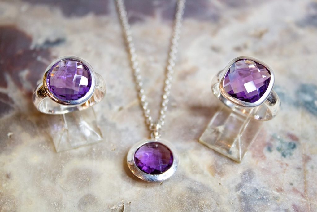 Genuine best sale amethyst jewelry